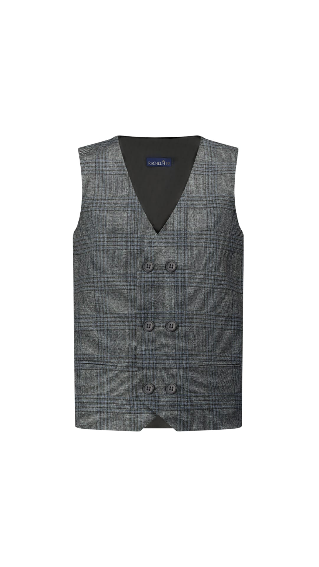 ווסט משובץ כחול (2)